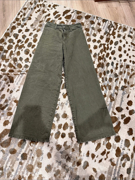 Universal Thread Pants - Universal Thread High-Rise Wide Leg Ankle Pants Green Size 10